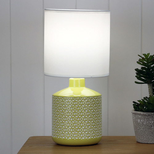 Yellow and store gray lamps